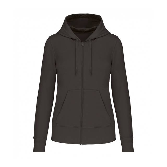 Ecologische damessweater met capuchon en ritssluiting
