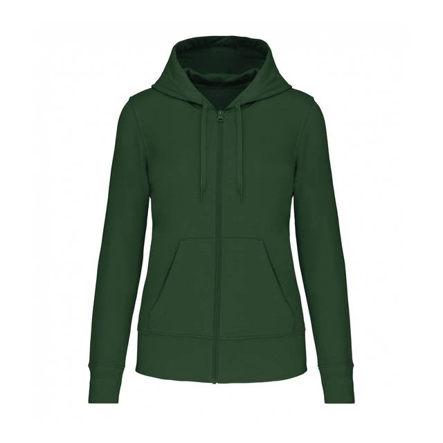 Ecologische damessweater met capuchon en ritssluiting