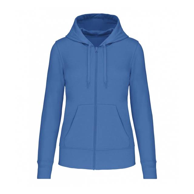 Ecologische damessweater met capuchon en ritssluiting