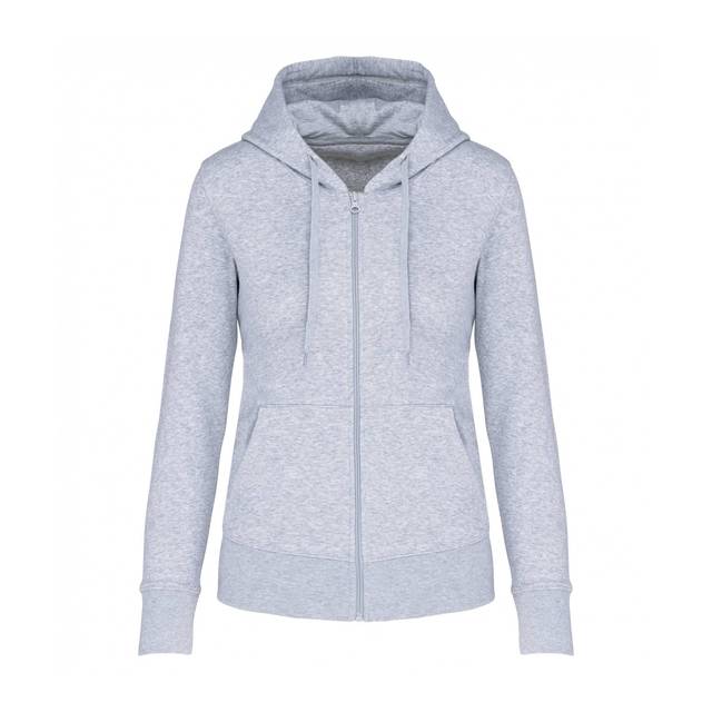 Ecologische damessweater met capuchon en ritssluiting