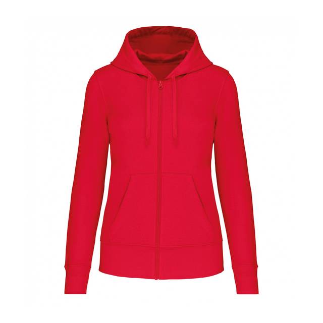 Ecologische damessweater met capuchon en ritssluiting