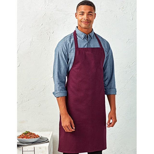 Organic Cotton Bib Apron (No Pocket)-Premier Workwear-Duurzaam schort-GroeneSpullen.nl