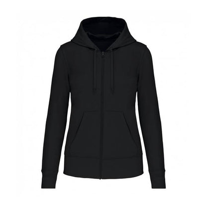 Ecologische damessweater met capuchon en ritssluiting