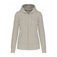 Ecologische damessweater met capuchon en ritssluiting