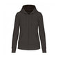 Ecologische damessweater met capuchon en ritssluiting
