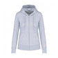 Ecologische damessweater met capuchon en ritssluiting