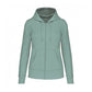 Ecologische damessweater met capuchon en ritssluiting