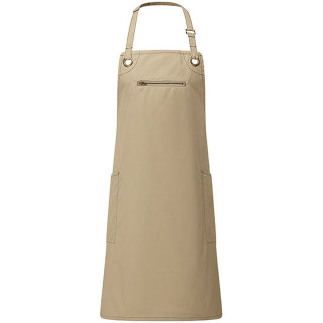'Barley' Contrast Stitch Sustainable Bib Apron