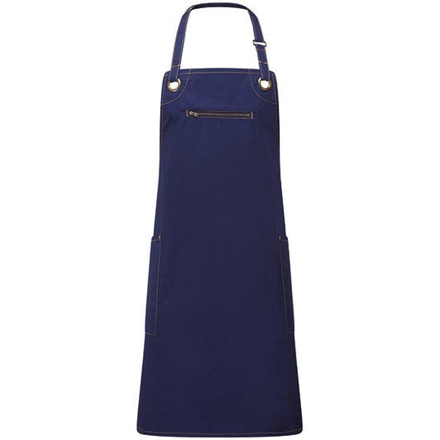 'Barley' Contrast Stitch Sustainable Bib Apron